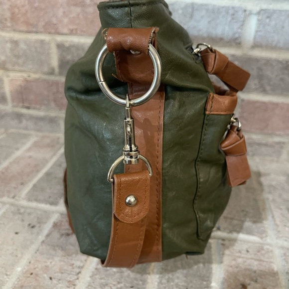 Rosetti Green and Brown Messenger Bag - Picture 9 of 11